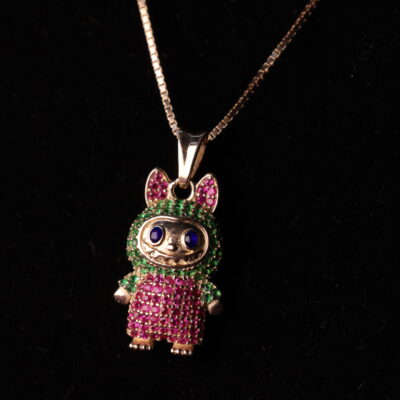 Zilvern Solitaire CZ Silver Necklace