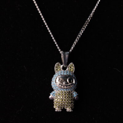 Zilvern Moon & Star Silver Necklace