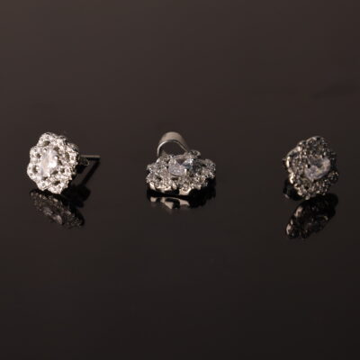 Zilvern Classic Silver Pendant & Stud Set