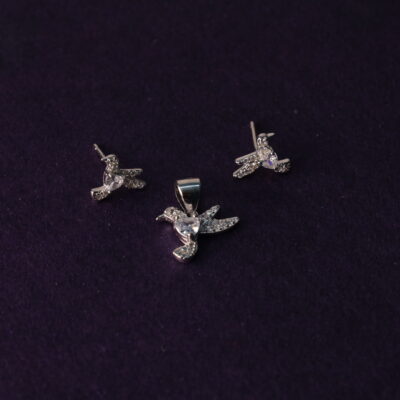 Zilvern Pearl Grace Pendant & Earring Set