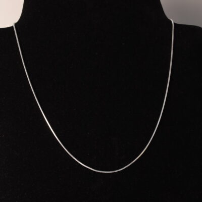 Zilvern Minimal Flat Silver Chain